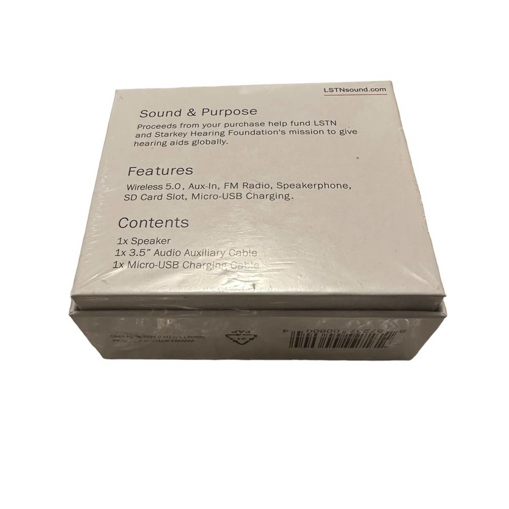 Portable Bluetooth Speaker from LSTN Sound Co., Wanderlust  in White, new - Picture 10 of 10